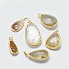 Natural Rutilated Quartz Pendants G-P380-30G-1