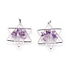 Natural Amethyst Pendants KK-P180-A03-P-2