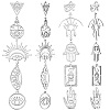 20Pcs 10 Style 201 Stainless Steel Laser Cut Charms STAS-SZ0002-67P-1