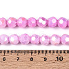 Anti-Tarnish Electroplate Glass Beads Strands EGLA-T021-8mm-15-02-4