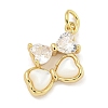 Brass with Cubic Zirconia with Sea Shell Pendant KK-Q820-11G-1