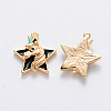 Brass Enamel Pendants KK-T049-024G-02-NF-2