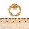 304 Stainless Steel Adjustable Open Cuff Rings for Women LS-RJEW-K299-01G-5