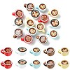 15Pcs 5 Colors Baking Paint Alloy Pendants FIND-CJ0005-89-1