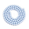 Baking Painted Pearlized Glass Pearl Bead Strands HY-N002-4mm-C04-3