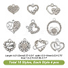 ARRICRAFT 40Pcs 10 Styles Alloy Rhinestone Pendants ALRI-AR0001-09-2