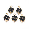 Rack Plating Alloy Enamel Pendants ENAM-N055-088-05LG-1