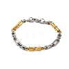 304 Stainless Steel Link Chain Bracelets BJEW-B078-128GP-1