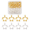 Craftdady 40Pcs 2 Colors Alloy Open Back Bezel Pendants FIND-CD0001-05-1