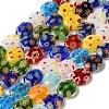 Handmade Millefiori Glass Heart Bead Strands LK-U001-01-1