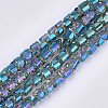 Electroplate Glass Beads Strands EGLA-S179-01A-C04-1