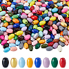 500Pcs Spray Painted Schima Wood Beads WOOD-DC0001-43-1