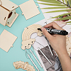 BENECREAT 20 Sets 10 Style DIY Unfinished Wood Wind Chime & Bird House Making Kits DIY-BC0012-21-5