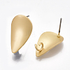 Smooth Surface Alloy Stud Earring Findings PALLOY-T064-30MG-2