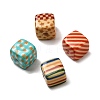 Printed Opaque Acrylic Beads OACR-H054-10-1