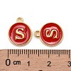 Golden Plated Alloy Enamel Charms ENAM-S118-03S-3