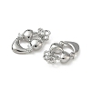 Brass Micro Pave Clear Cubic Zirconia Pendants KK-A280-16P-2