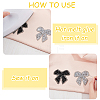 CRASPIRE 8Pcs 2 Colors Bowknot Hotfix Rhinestone Appliques DIY-CP0009-66-6