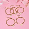 304 Stainless Steel Charm Anklets & Chain Anklets Sets AJEW-AN00426-11