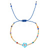 Flower Glass Seed Bead & Glass Beads Braided Bead Bracelets NS0067-2-1