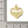 Brass Micro Pave Clear Cubic Zirconia Pendants KK-M297-30G-3