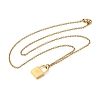 304 Stainless Steel Rolo Chain Pendant Necklaces NJEW-S444-01G-18-2