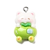 Cat Shape Resin Pendants RESI-R450-05A-1