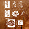 4Pcs 4 Styles PET Hollow Out Drawing Painting Stencils Sets DIY-WH0383-0084-2