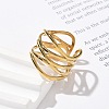 304 Stainless Steel Multilayer Open Cuff Rings for Women LS-RJEW-Z077-01G-02-3