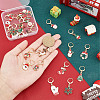 SUNNYCLUE 12 Pairs 12 Style 304 Stainless Steel Christmas Dangle Leverback Earrings EJEW-SC0001-34-3