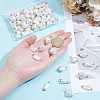 80Pcs 8 Styles Jewelry Making Findings Kits including ABS Plastic Imitation Pearl Pendants & Connector Charms PALLOY-WR00022-3