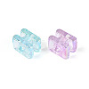 UV Plating Transparent Acrylic European Beads OACR-M027-02H-3