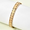 201 Stainless Steel Open Cuff Bangles for Women BJEW-Z162-01G-1