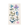 10 Sheets Cartoon Sea Animals Temporary Tattoos Stickers STIC-Z002-13-2