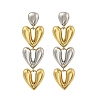 Brass Stud Earrings EJEW-N054-54G-1