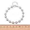 Brass Ball Link Chain Bracelets for Women BJEW-H640-02B-P-5