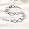 304 Stainless Steel Link Chain Bracelets for Women Men BJEW-L720-02P-3