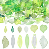 480Pcs 12 Styles Transparent Acrylic Pendants MACR-ME0001-27-1