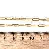 3.5MM Unisex 304 Stainless Steel Textured Paperclip Chain Necklaces NJEW-P356-01G-5
