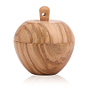 Wooden Apple Box Jewelry Pendants FIND-WH0032-44-1