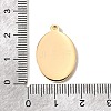 Textured 304 Stainless Steel Pendants X-STAS-K324-02G-3