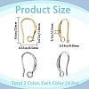 24 Pairs 2 Colors Brass Earring Hooks KK-SP0001-41-2