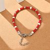 304 Stainless Steel Beaded Bracelets for Women BJEW-M056-08P-02-5