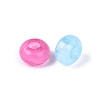 Two Tone Transparent Acrylic European Beads OACR-Q200-19-3