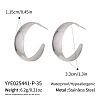304 Stainless Steel C-shaped Stud Earrings GE7139-8-1