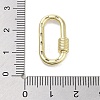 Brass Micro Pave Clear Cubic Zirconia Keychain Rings KK-M293-49G-3