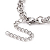 304 Stainless Steel Rolo Chain Bracelet for Men Women BJEW-E031-06P-03-3