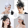 2 Sets 2 Colors Women's Fascinator Hat OHAR-GF0001-38-5