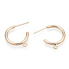 Brass Stud Earring Findings KK-S345-030G-1