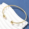 304 Stainless Steel Arm Cuff Bangles AJEW-P127-02G-2